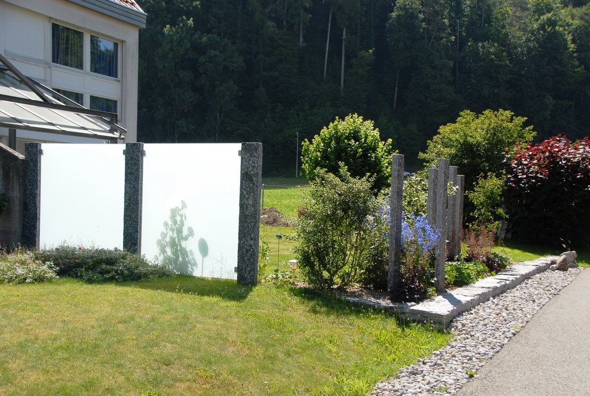 Christen Garten Und Landschaftsbau Ag Sichtschutz Glas Und Stelen